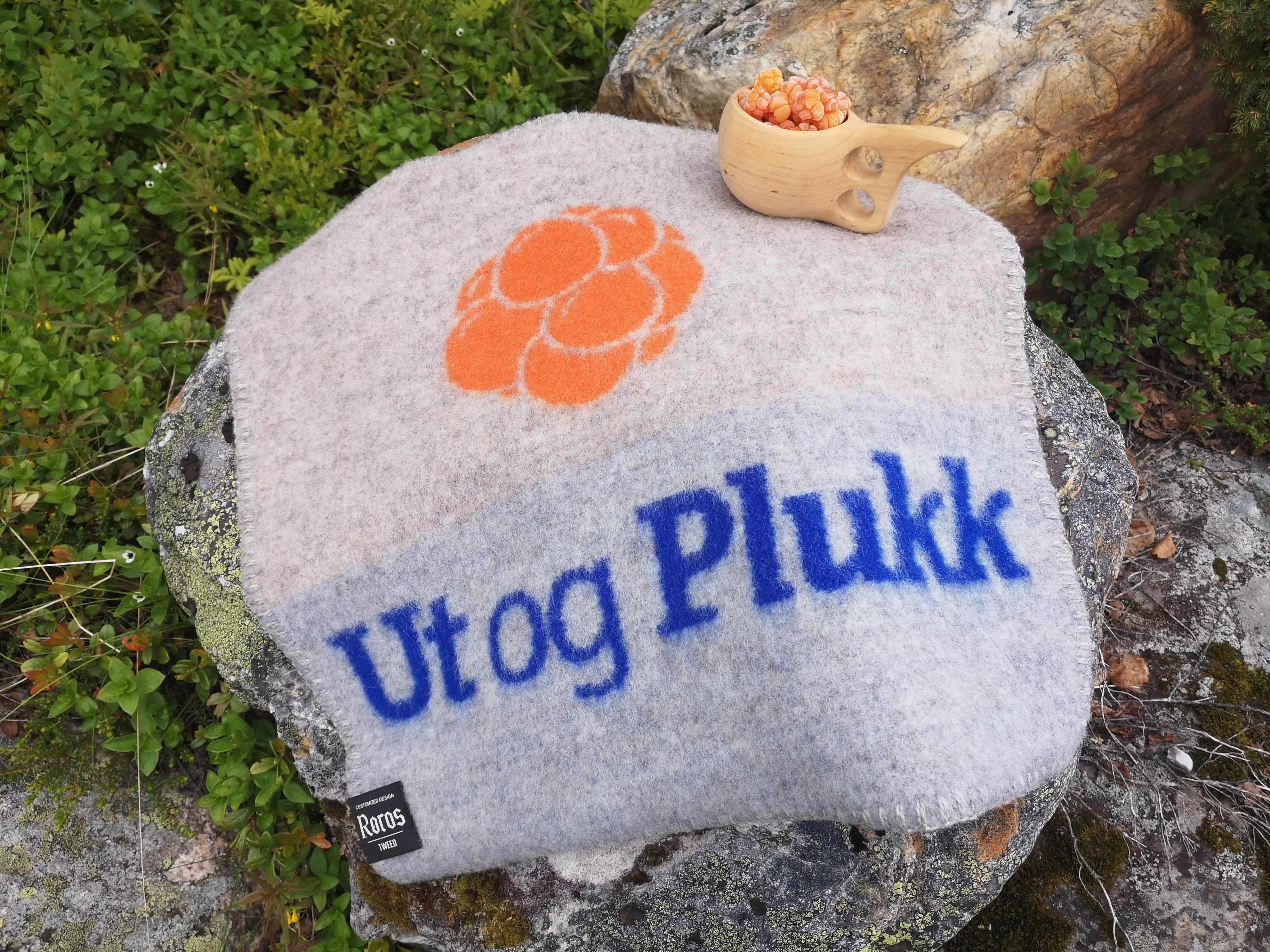 sitteunderlag ut og plukk